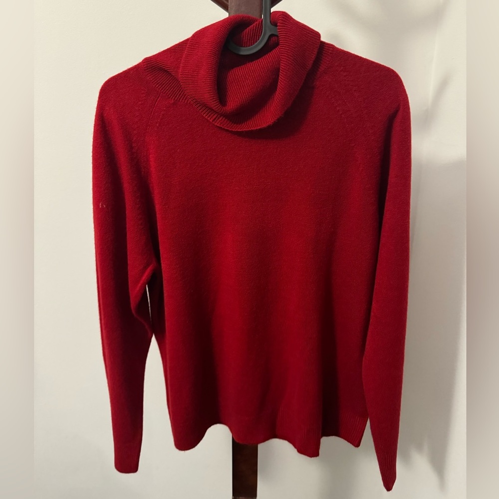 Womens Red Turtleneck Sweater